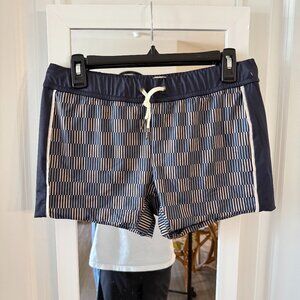 Dandy Del Mar Striped Swim Trunks Navy Beige Size L